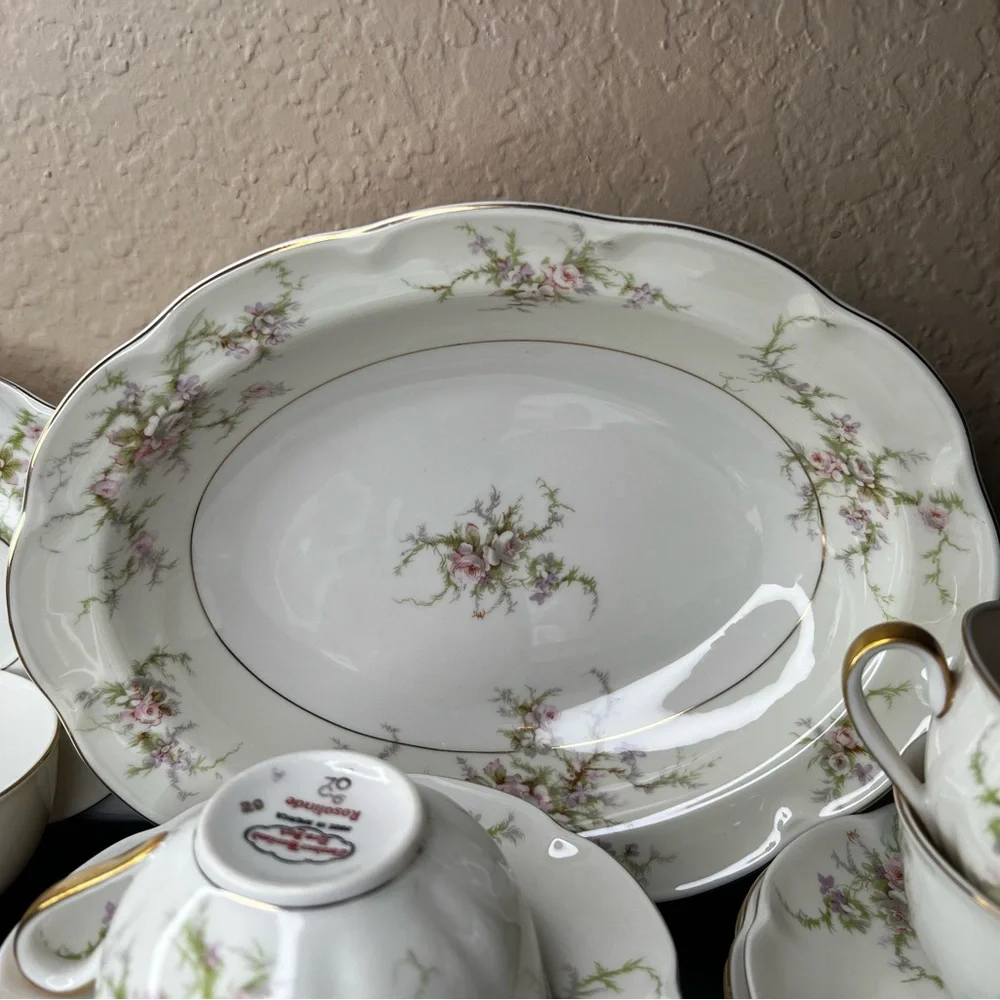 Vintage Theodore Haviland New York Rosalinde China, 10” vegetable platter